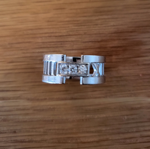 Atlas ring with three diamonds - Picture 3 of 8